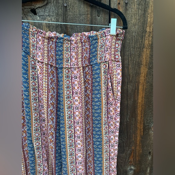 Three Dots Casual Boho Wide Leg Comfy Bohemian Elastic Waist Pants - Picture 3 of 14